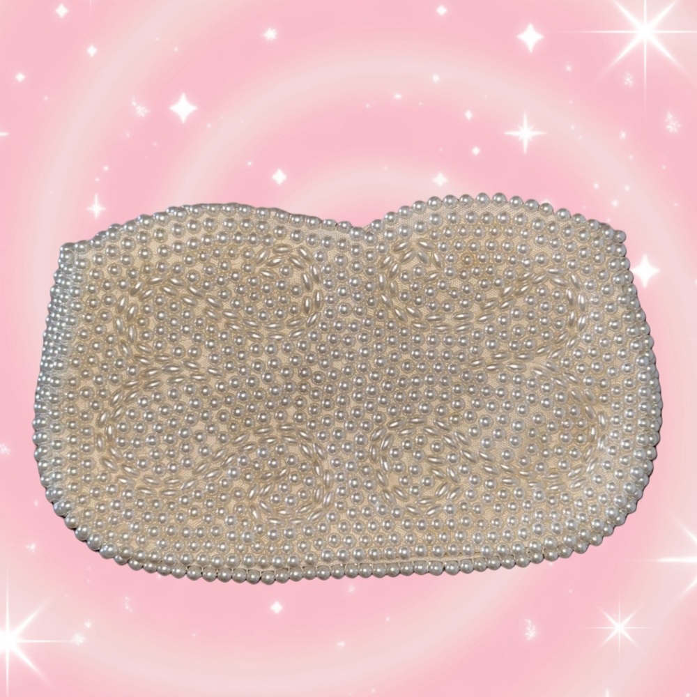 Elegant Miranda Japan Vintage Pearl Beaded Clutch